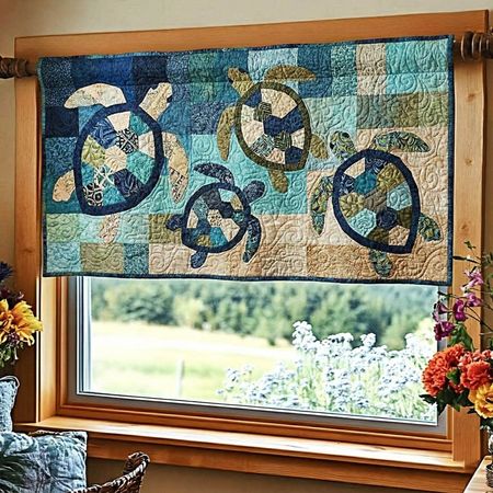 Turtle Patchwork Quilted Valance GFTONT6219