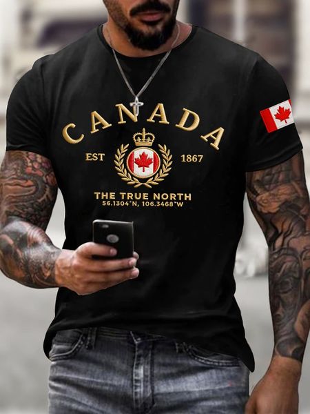 Men's casual Canadian T-shirt