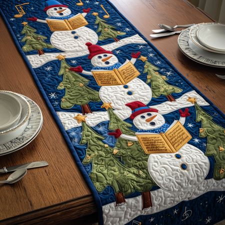 Snowman Choir Quilted Table Runner GFTONT5654
