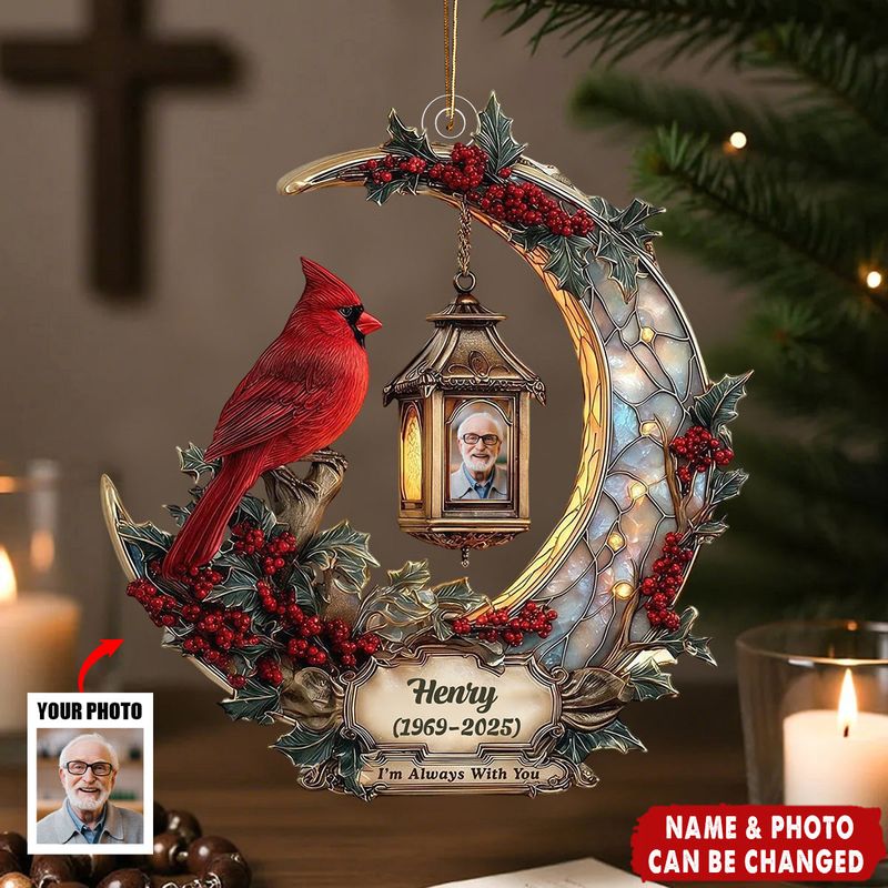 I Am Always With You Acrylic Ornament, Cardinal Memorial Ornament