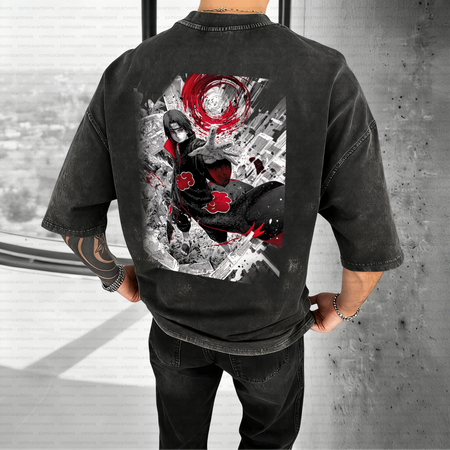 Unisex Anime Inspired Vintage Washed T-Shirt