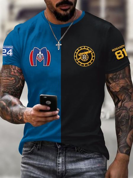 Men's Hockey Romance Print T-Shirt