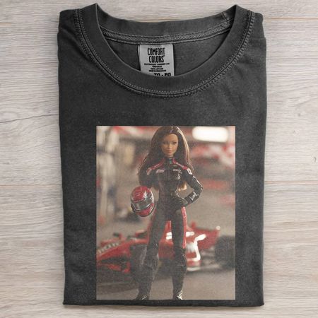RACING DRIVER BARBIE T-SHIRT