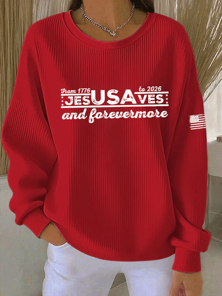 Women's 250th Anniversary Print Round Neck Sweatshirt