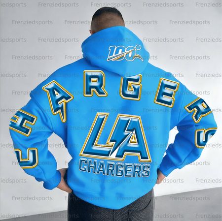 Unisex &amp;amp;amp;amp;quot;Los Angeles Chargers&amp;amp;amp;amp;quot; Graphic Streetwear Vintage Plush Hoodie