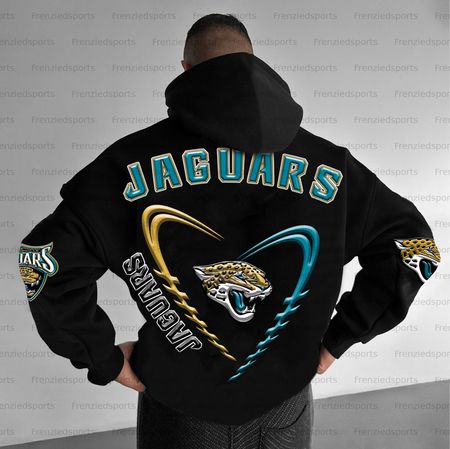 Unisex &amp;amp;amp;amp;quot;Jacksonville Jaguars&amp;amp;amp;amp;quot; Graphic Streetwear Vintage Plush Hoodie