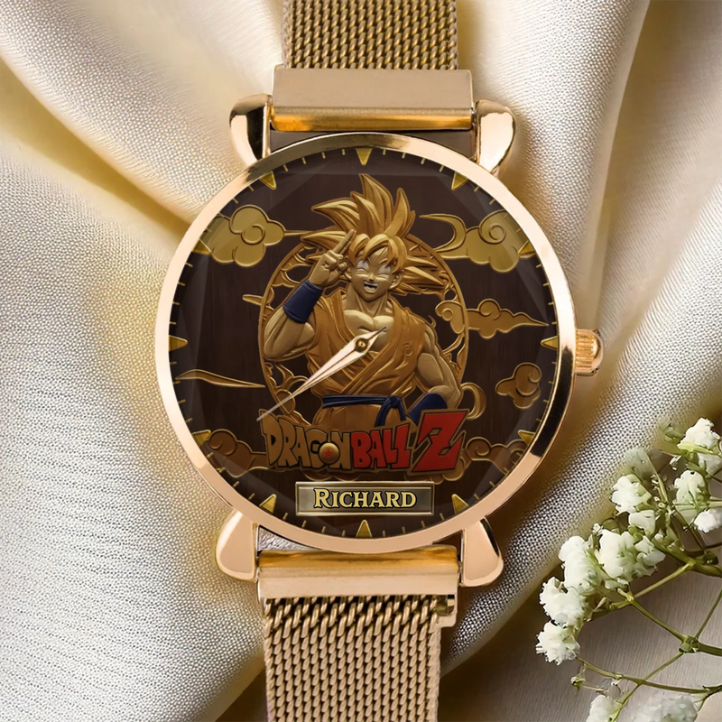 Personalized Anime-Inspired Watch - Custom Name Engraved Design