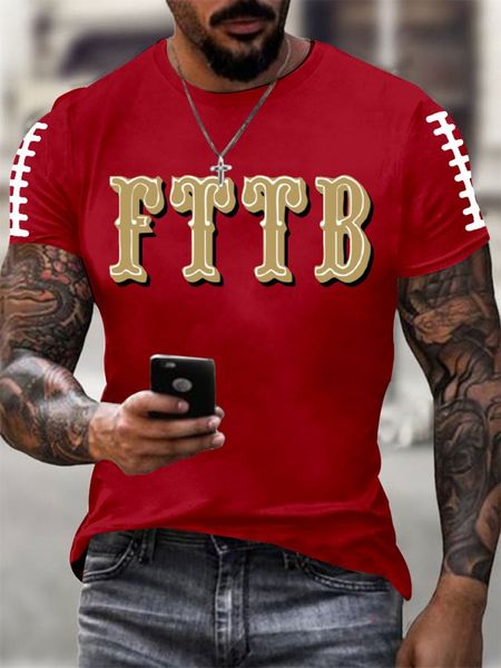 Men's Football Printed T-Shirt