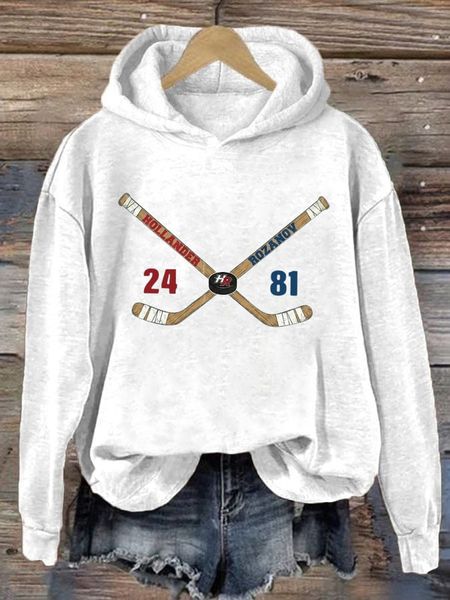 Women's Hockey Romance Print Casual Sweatshirt