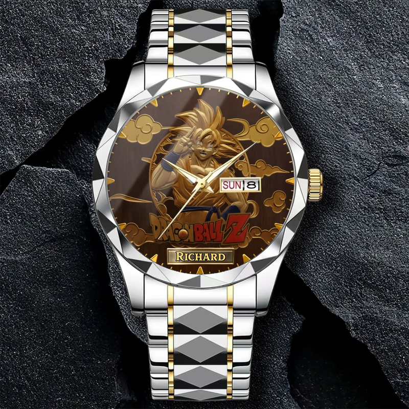 Personalized Anime-Inspired Watch - Custom Name Engraved Design