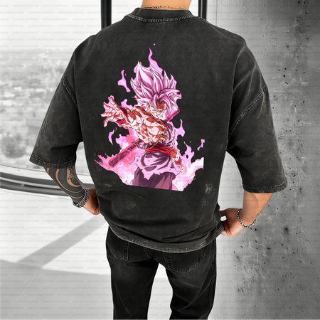 Unisex Anime Inspired Vintage Washed T-Shirt.DT