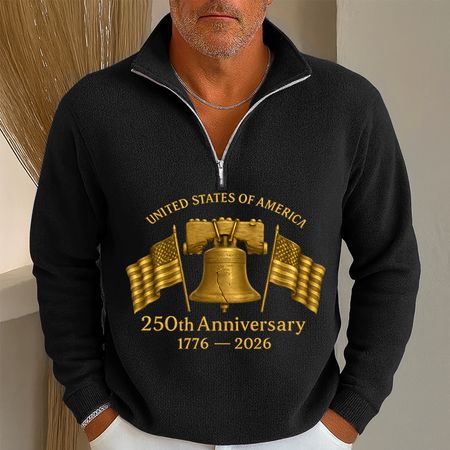 US 250th Anniversary Print Men's Sweatshirt