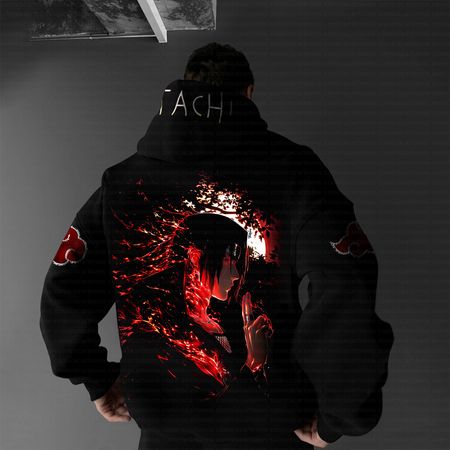 Plus Velvet Unisex Anime Graphic Streetwear Vintage Hoodie