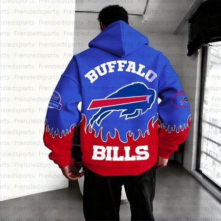 Unisex &amp;amp;amp;amp;quot;Buffalo Bills&amp;amp;amp;amp;quot; Graphic Streetwear Vintage Plush Hoodie