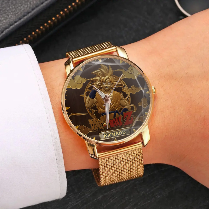 Personalized Anime-Inspired Watch - Custom Name Engraved Design