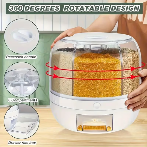 22-pound Rice Dispenser with Swivel Function