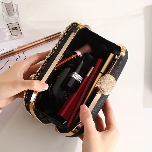Rhinestone-encrusted Dinner Clutch Evening Bag