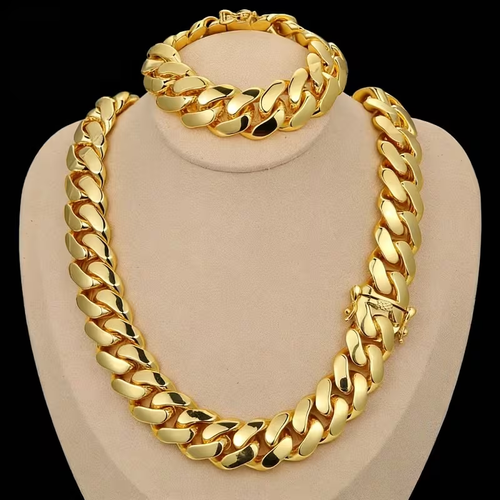 Luxury Gold Necklace Bracelet Set