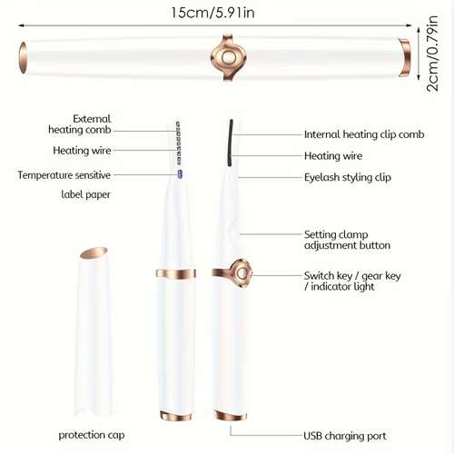 Clip-Type Heated Eyelash Curler