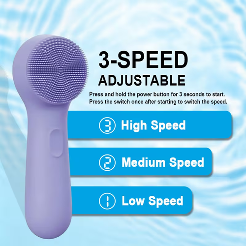 Portable Electric Silicone Facial Cleansing Brush for Men & Women