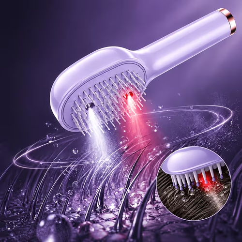 Portable Electric Scalp Massager Comb with Nano Mist Spray