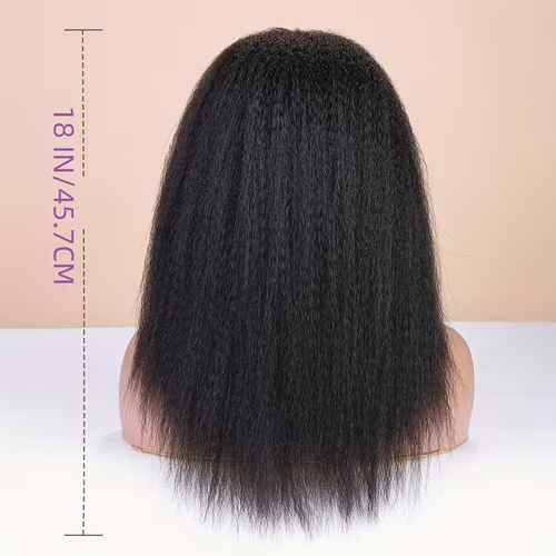 18-Inch Kinky Straight Headband Wig for Women