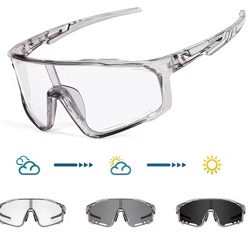 Color-Changing Riding Sunglasses (3 Colors) Large Frame for Men And Women, Trendy And Fashionable Day And Night, Protect Eyesight, Full Frame Design, PC And TR Materials