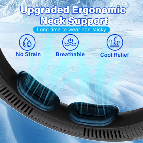 Hands-Free Neck Fan with Dual Silent Motors