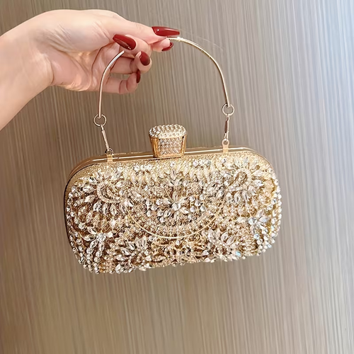 Rhinestone-encrusted Dinner Clutch Evening Bag