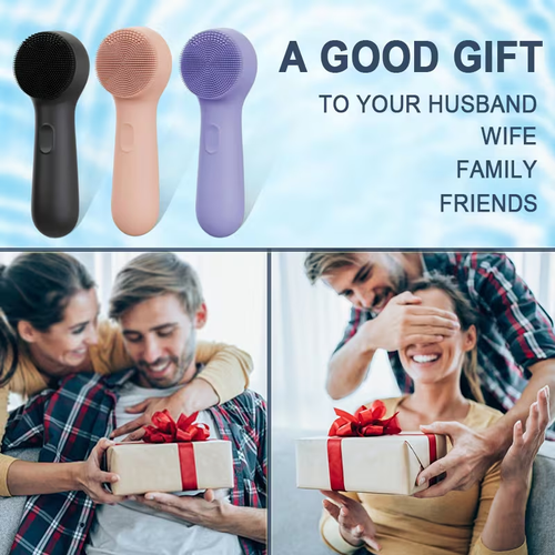 Portable Electric Silicone Facial Cleansing Brush for Men & Women