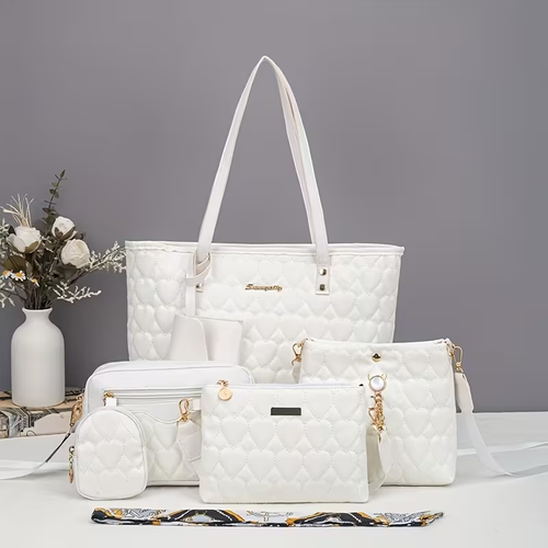 2025 New Atmospheric Tote Bag, 7pcs Set Versatile Fashion Easy Shoulder Crossbody Bag
