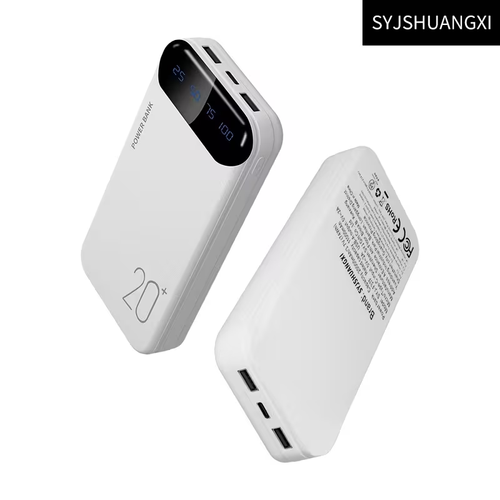 Large Capacity Portable Power Bank 20000mAh, 5V2.1A Portable USB Charger, LED and Digital Display Screen, Suitable for IOS Android Devices, 2xUSB Output, Type-C Micro Input, Safe and Stable Polymer Lithium Battery