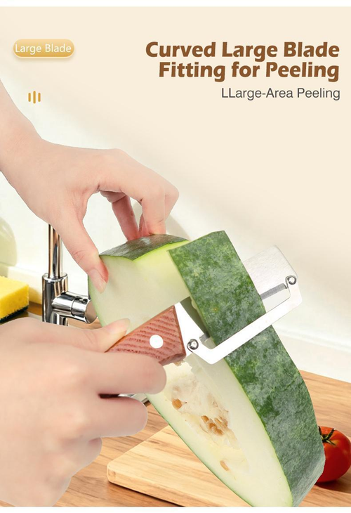 2Pcs 2 in 1 Wooden Handled Veggie Peeler   Stainless Steel Blade, Built In Opener, Ergonomic Design, Durable Kitchen Utensil for Easy Pumpkin Peel, Daily Cooking Multifunctional Manual Gadget, Kitchen Peeling Utensils,sohochic