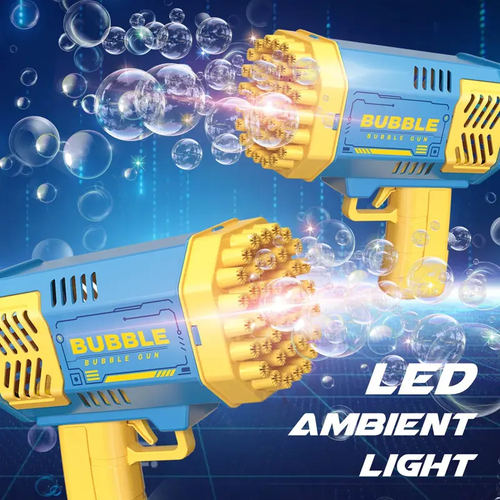 Party Bubble Machine, 2-Pack Bubble Gun Blaster Toys for Kids, Summer Outdoor Toy for Birthday Parties