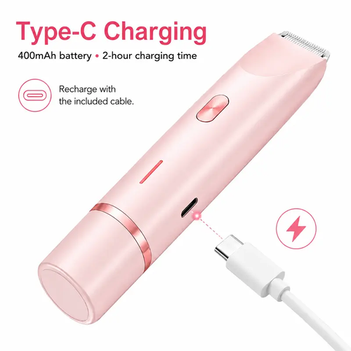 Women's Rechargeable 2-in-1 Dual-Head Electric Trimmer - Rechargeable Shaver Machine, Body Shaver, Bikini Trimmer, Facial & Underarm Hair Remover, Self Care Gadget for Abs, Mother's Day Gift