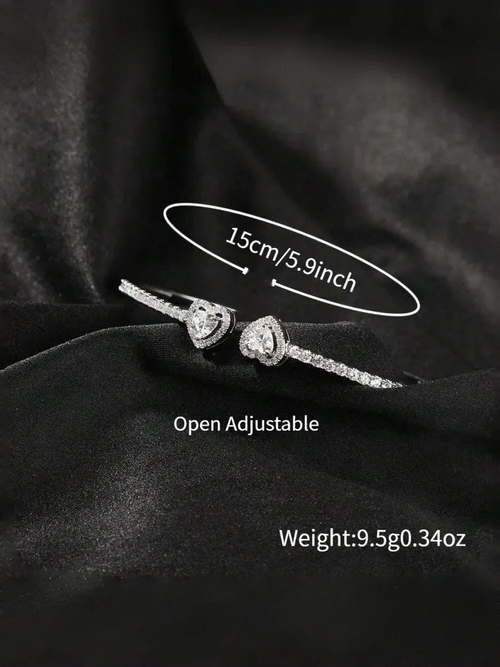 Heart Zircon 3Pcs Bracelet Set | Independent Store Product Copy