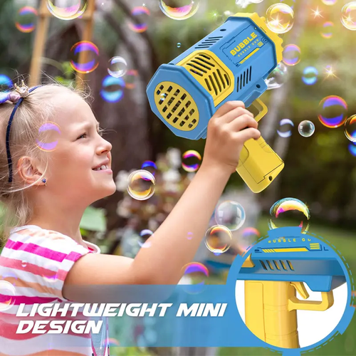 Party Bubble Machine, 2-Pack Bubble Gun Blaster Toys for Kids, Summer Outdoor Toy for Birthday Parties