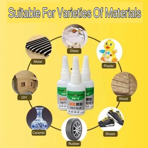 Universal Super Strong All-Purpose Glue – Oil-Based Adhesive for Plastic, Shoes, Ceramic, Wood, Metal, Jade, Leather & Tire Repair