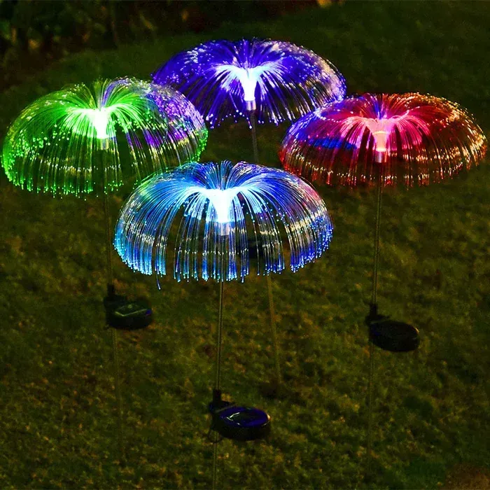 Seven Color Changing Solar Jellyfish Garden Light Outdoor Decoration Christmas Halloween Party Festival Garden Path Street Light