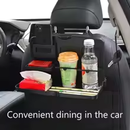 🚗Car multi-function folding stand Car rear seat dining table tray | Food and beverage + mobile phone holder | Universal style