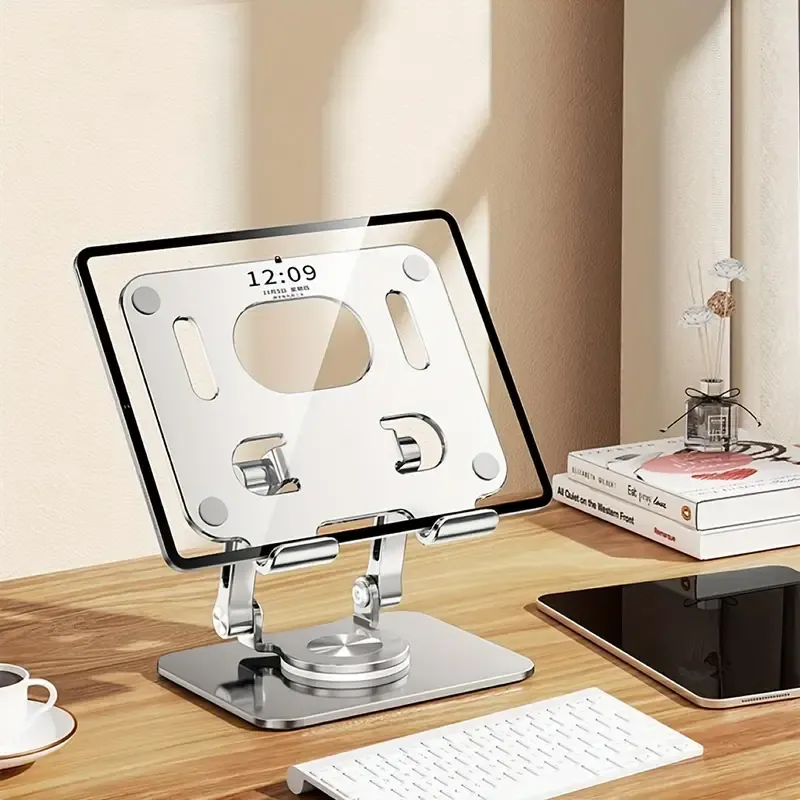 🌟Instant Pro Workstation! 360° Rotating Tablet, Phone Holder - Aviation Aluminum Foldable Design