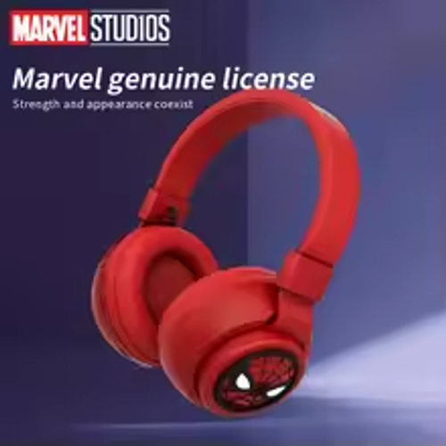 🕷️Marvel Spider-Man  Kids Bluetooth Headphones | Cartoon Wireless Earphones | LED Lights | Safe Volume