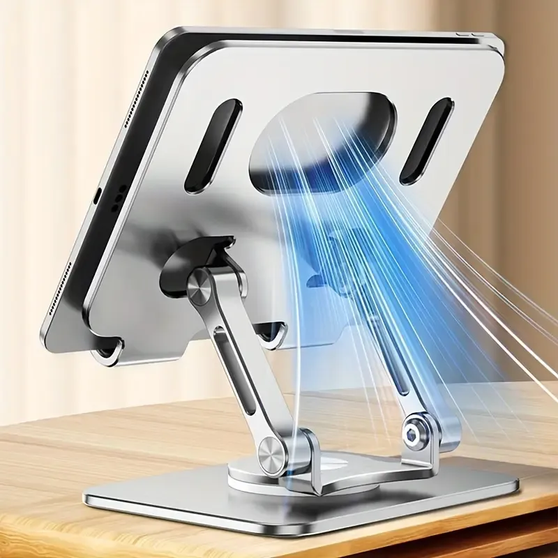 🌟Instant Pro Workstation! 360° Rotating Tablet, Phone Holder - Aviation Aluminum Foldable Design