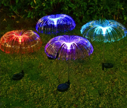 Seven Color Changing Solar Jellyfish Garden Light Outdoor Decoration Christmas Halloween Party Festival Garden Path Street Light