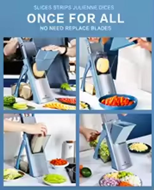 All-in-1 Food Chopper  Multi-Function Vegetable Slicer | Dicer + Grater + Shredder