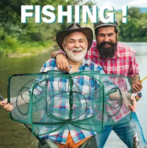 🐟 Reinforced fishing net, automatic folding