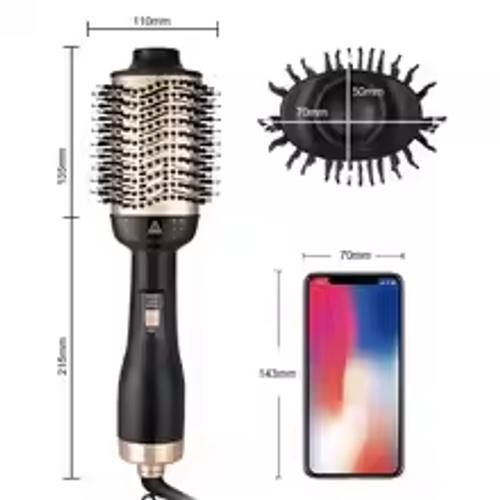 Negative Ion Hot Air Brush · Straighten, Curl & Smooth​