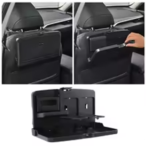 🚗Car multi-function folding stand Car rear seat dining table tray | Food and beverage + mobile phone holder | Universal style