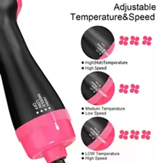 3-in-1 Styler  Ionic Hot Air Brush | Blow Dry + Volumize + Straighten | Anti-Frizz Hair Tool