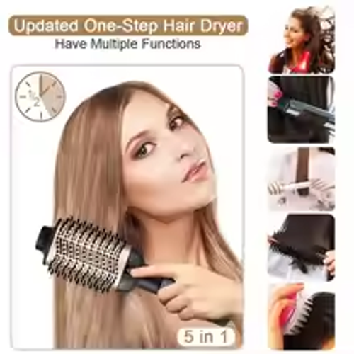 Negative Ion Hot Air Brush · Straighten, Curl & Smooth​